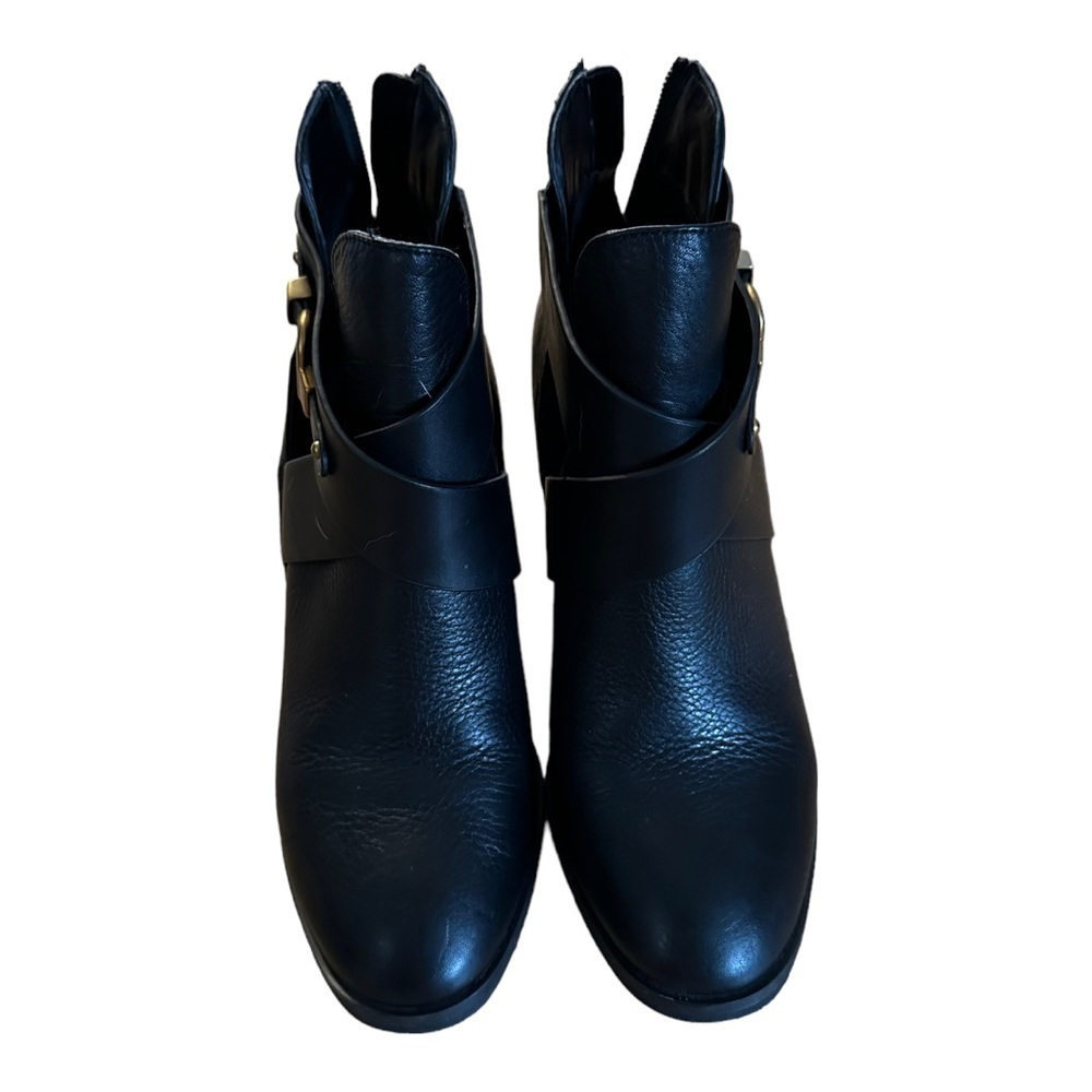 ISOLA black ankle cutout heel boots